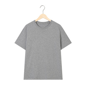 T-shirt en coton pur 205g pour homme, couleur unie, col ample, tissu tricoté, avec logo personnalisé brodé ou imprimé, idéal pour l'été - Product Image 4