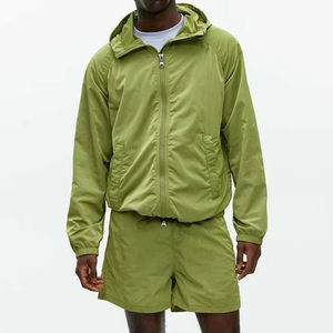 Ensemble de survêtement d'hiver unisexe personnalisé avec logo, imperméable, léger, en polyester et nylon, coupe-vent, design réversible, respectueux de l'environnement - Product Image 1