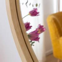 Miroir Vandana Optima Vento en bois de manguier clair