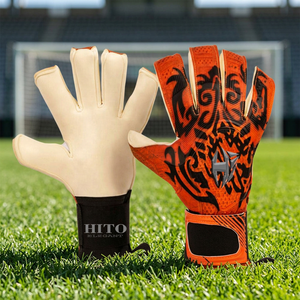 Goalkeeper Non-Slip Orange German Latex <b>Gloves</b> Non-Slip Material Durable <b>Thin</b> Section Light Weight Design Football <b>Gloves</b> - Product Image 3