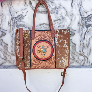 Hermosa Bolsa de Mano de Cuero con Diseño Nuevo y Tallado a Mano, Bolso Elegante de Piel de Vaca para Mujer, Multiusos - Product Image 1
