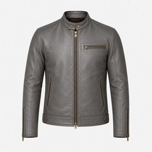 Champ King VESTE EN CUIR PREMIUM DE HAUTE QUALITÉ POUR HOMMES Automne Coupe-Vent Col Montant Très Élégante et Tendance - Product Image 1