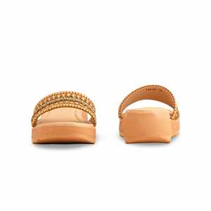 Zapatilla de mujer formal marrón con estampado de animales modelo FR8361 - Product Image 2