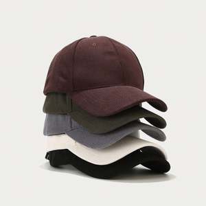 Gorra de béisbol y viaje de pana ligera con visera curva para primavera y otoño, personalizable - Product Image 1