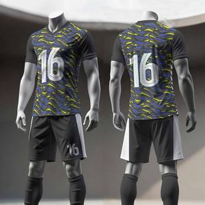 Conjunto de Uniforme de Fútbol 7v7 Sublimado Personalizado, Jersey y Pantalones Cortos Transpirables de Secado Rápido, Traje Deportivo Profesional para Equipos - Product Image 4