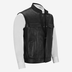 Chaleco de Cuero Personalizado al por Mayor para Hombre, Talla Grande, Ropa de Invierno, Diseño Holgado, Estilo Urbano, Transpirable, Impermeable, Nuevo Estilo - Product Image 2