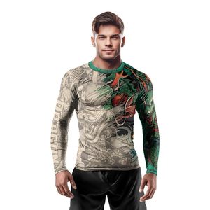 Factory Custom Unisex Rashguard UPF 50 Outdoor Sports Sublimation Quick Dry Moisture Wicking Compression Wholesale OEM OEM No Gi - Product Image 2