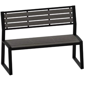 Banc de jardin en bois au design moderne, très demandé, pour usage extérieur, avec dossier et capacité pour 3 personnes - Product Image 2