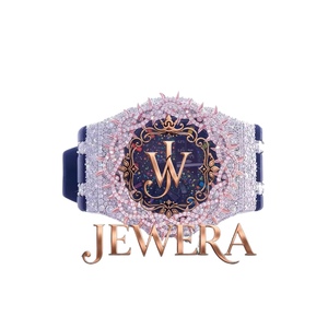 Export Quality Luxury Moissanite Diamond Black Rubber Strap <b>Watch</b> <b>for</b> Daily Wear Parties and Street Fashion Available <b>for</b> Sale - Product Image 3