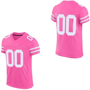 Maillot de football américain personnalisé à séchage rapide pour hommes et enfants, col en V, rayé, uniforme de sport d'entraînement, vente en gros - Product Image 3