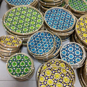 Cesta de Bambú Plana de Alta Calidad para Decoración del Hogar 2025, para Exhibir Alimentos y Decorar el Hogar, Ecológica - Product Image 5