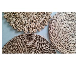 Manteles individuales de Jacinto tejidos redondos de mimbre tradicional de Vietnam/mantel Individual de fibra Natural fiesta vacaciones boda vajilla hogar - Product Image 1