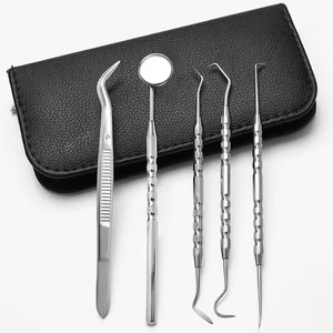 Kit d'outils dentaires manuels professionnels DETAIN IMPEX avec miroir, sonde, pince et gratteur, certifié CE pour les soins bucco-dentaires et l'utilisation chirurgicale - Product Image 4