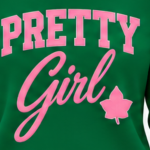 Sudadera de Punto Acanalado Verde para Mujer, con Gráfico Personalizado, Cuello Redondo, Manga Larga, Estilo Casual para el Campus - Product Image 5