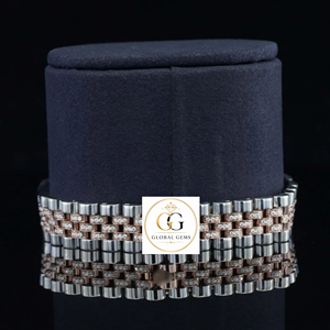 Top Quality Rose Gold <b>Automatic</b> VVS Moissanite Diamond Watch Rubber strap for Men or Luxury Wristwatch Available at Good Price - Product Image 2