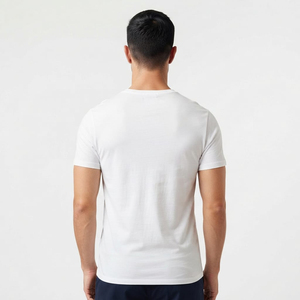 T-shirt blanc uni pour homme – Vente en gros de t-shirts en coton de haute qualité pour hommes - Product Image 6