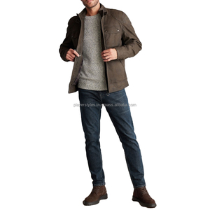 Blouson de moto en cuir vieilli haut de gamme pour homme, style motard, streetwear, personnalisation de marque, prix usine, fabricant - Product Image 3