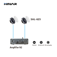 HINAR 2.1 Channel 6.5 Inch Sistem Speaker Plafon Amplifier Kelas D Bluetooth RCA Audio Optik Kit Audio Bluetooth Kantor