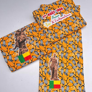 ผ้าฝ้ายพิมพ์ลายแอฟริกันคินชัสซ่าแบบกำหนดเอง สำหรับงานแฟชั่น งานแต่งงาน งานอีเว้นท์ ชุดยูนิฟอร์มโบสถ์ ผู้ผลิต OEM ODM จำนวนมาก - Product Image 1