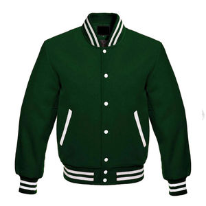Chaqueta Varsity de Invierno de Doble Botonadura, Ecológica, de Lona y Piel de Vaca con Plumas, Diferentes Colores, Hecha en Pakistán, Venta al Por Mayor, Nueva Llegada - Product Image 5