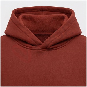 Ensemble de survêtement unisexe marron à capuche, manches longues, couleur unie, coupe décontractée, pour l'automne, 100 % coton, pantalon à cordon de serrage - Product Image 4