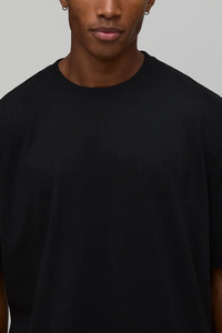 T-shirt personnalisé surdimensionné à motif étoile pour homme, en coton épais, style streetwear, imprimé, décontracté et tendance - Product Image 3