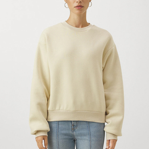 Breathable Lined Casual Custom Printed Front Oversized Winter Streetwear Sweatshirt Hoodies Plus Size Women Long Sleeve <b>Crewneck</b> - Product Image 1