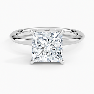 Anillo BOJ 0146 con Corte Princesa, Plata 925, Engaste Manon, Anillo Solitario con Diamante de 2ct, Color D, VVS1, Moissanita GRA, Precio Bajo en Oferta - Product Image 1