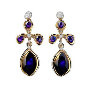 Pendientes colgantes de plata de ley 925, joyería fina para mujer y Mamá, Pendientes colgantes de moda, Idea de regalo perfecta - Product Image 1