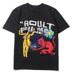 Venta al por mayor de camisetas de manga corta informales para hombre logotipo personalizado impresión 3D algodón transpirable Puff estampado camiseta de media manga para hombres - Product Image 1