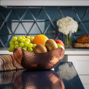 Recién llegado, juego de servidores de ensaladera de cobre martillado de 3 piezas, etiquetado privado personalizado de lujo, producto de tendencia de bajo precio - Product Image 5