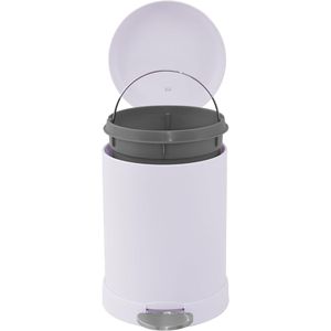 Cestino per Rifiuti in Acciaio Inox Rotondo da 1,2 Galloni, Piccolo Contenitore Metallico con Coperchio a Chiusura Morbida e Pedale - Product Image 2