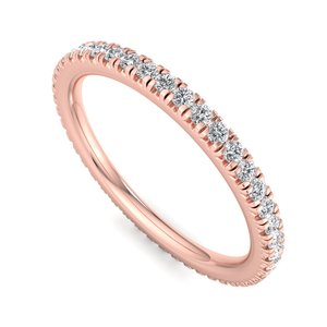 Anillo de lujo en oro rosa, oro blanco y oro amarillo con diamante solitario certificado por IGI, diseño moderno para mujer, joyería fina. - Product Image 1