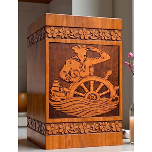 Compact Wooden Urn for Ash Storage Wooden Urn for Ashes with Velvet Bag Inside urn by AYAANS - Product Image 1