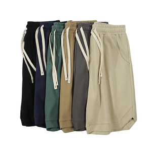 Servicio OEM, Pantalones Cortos Deportivos de Algodón para Hombre, Casuales, con Cordón, para Gimnasio, Correr, Corte Holgado, Verano, Lisos, con Logotipo Personalizado, Venta al Por Mayor - Product Image 5