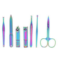 Ensemble de manucure et pédicure pour femmes et filles, kit de soins des ongles professionnel de qualité médicale en acier inoxydable, boîte de couleur luxueuse écologique rose
