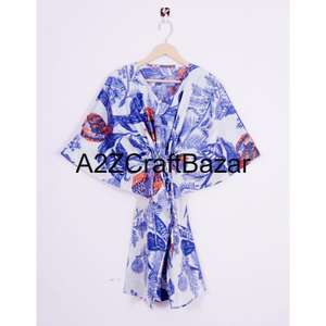 Vestido Midi de Algodón Corto con Estampado Artesanal, Ecológico y Natural, para Mujer, Ideal para Fiestas y Eventos Nocturnos, Estilo Casual y Moderno, Venta al Por Mayor - Product Image 1