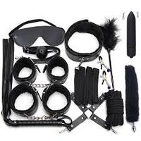 Nouveau kit d'exercices de Kegel pour adultes de 10 pièces sous le lit avec attaches, collier de serrage et plus encore - Ceinture en cuir 4 couleurs, jouet en peluche pour hommes et femmes