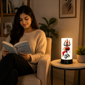 Divinity Glow Om Trishul Damru LED Table Lamp Spiritual <b>Night</b> <b>Light</b> Hindu Temple Bedroom Meditation Home Decor Gift 9.5 Inch - Product Image 2