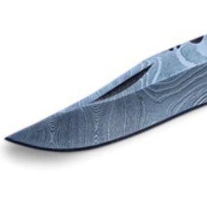 Couteaux pliants personnalisés, lame artisanale à motif Damas, avec manche ergonomique et étui en cuir pour le camping et la chasse en plein air - Product Image 4