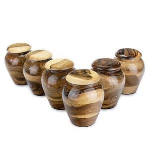 Wooden Cremation <b>Urn</b> Memorial Tribute Holder Customizable Eco Friendly Decorative Keepsake Jar - Product Image 3