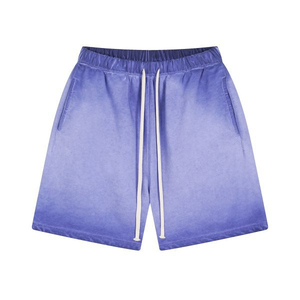 Ensemble 2 pièces streetwear d'été délavé à l'acide, t-shirt et short vintage personnalisés style hip-hop effet soleil délavé pour homme - Product Image 5