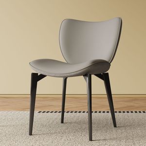 Set di 2 Sedie da Pranzo in Pelle PU Grigia e Metallo dal Design Moderno per Cucina e Sala da Pranzo - Product Image 6