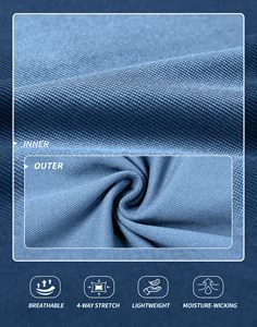 Shorts personnalisés avec logo pour hommes, tissu léger anti-rides en coton, nylon et élasthanne, taille élastique, style jogger. - Product Image 6