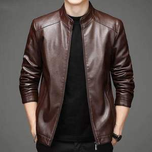 Blouson de moto en cuir unisexe à manches longues, color-block, coupe-vent, anti-UV, respirant, séchage rapide, grandes tailles, toutes saisons - Product Image 1