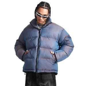 Nouvelle Arrivée Vente Chaude 2026 Veste Puffer Homme Bleu Marine Légère avec Col Montant, Impression de Logo Personnalisé, Meilleur Design, Haute Qualité - Product Image 2