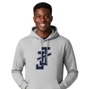 Sweat-shirt à capuche pour homme Jack and Jill, gris, en polaire, style streetwear décontracté, avec logo et poche kangourou - Product Image 6