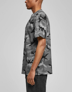 T-shirt Homme Oversize à Épaules Tombantes Imprimé Camouflage 100% Coton 240 GSM Respirant Séchage Rapide Été OEM Logo Personnalisé - Product Image 3