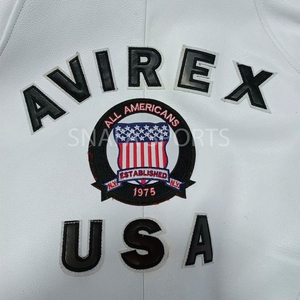 Nouvelle arrivée : veste en cuir Avirex, cuir de qualité supérieure, veste Avirex pour homme adulte, vestes en cuir Avirex. - Product Image 3