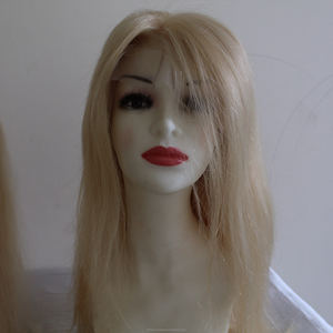 Perruque lace front wig 100% naturelle brésilienne, cheveux Remy, blond transparent, 613, haute qualité, noué à la main, vente en gros - Product Image 4